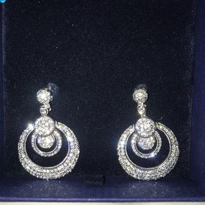 Diamond hoop earrings